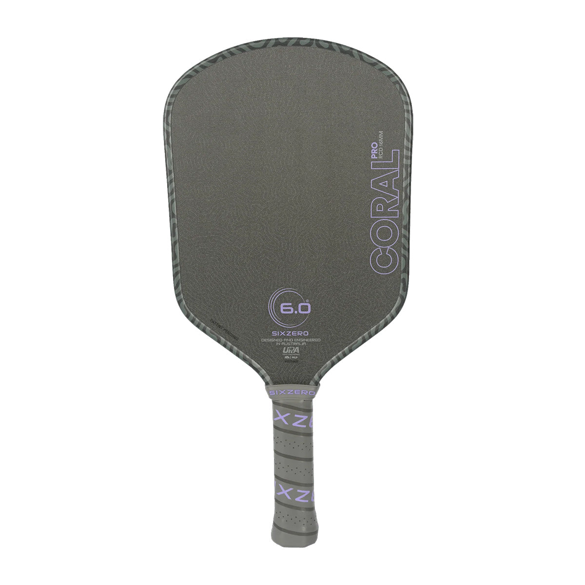 Six Zero Coral Pro 16mm Hybrid Pickleball Paddle Ultraviolet