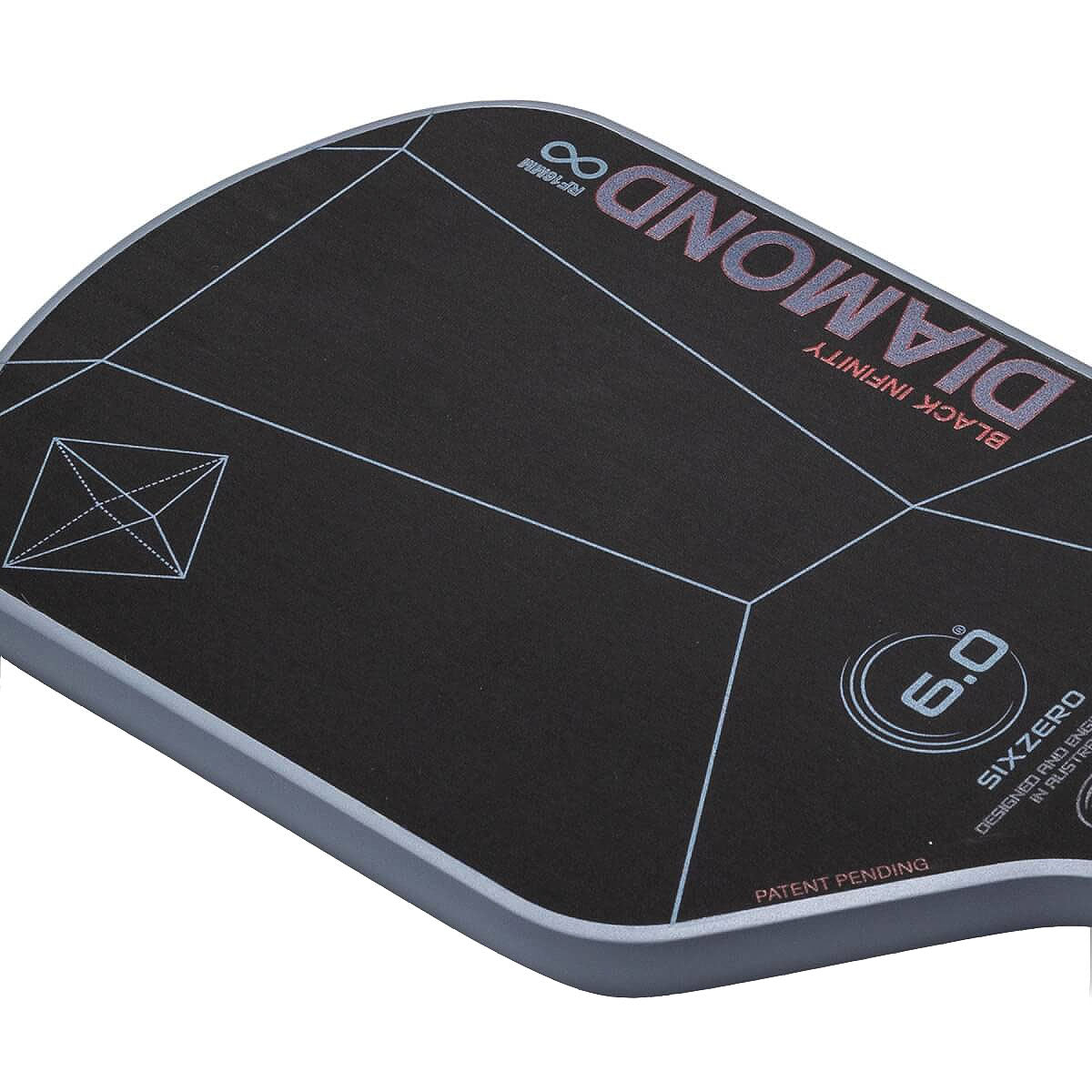 Six Zero Infinity Edgeless Black Diamond Power Pickleball Paddle Face