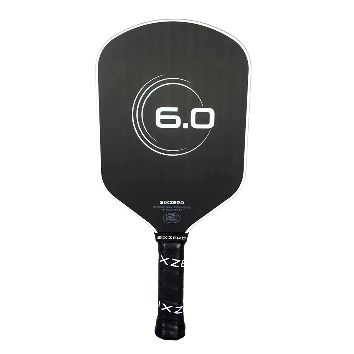 Six Zero Infinity Edgeless Double Black Diamond Control Pickleball Paddle White Back