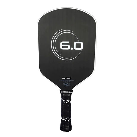 Six Zero Infinity Edgeless Double Black Diamond Control Pickleball Paddle White Back