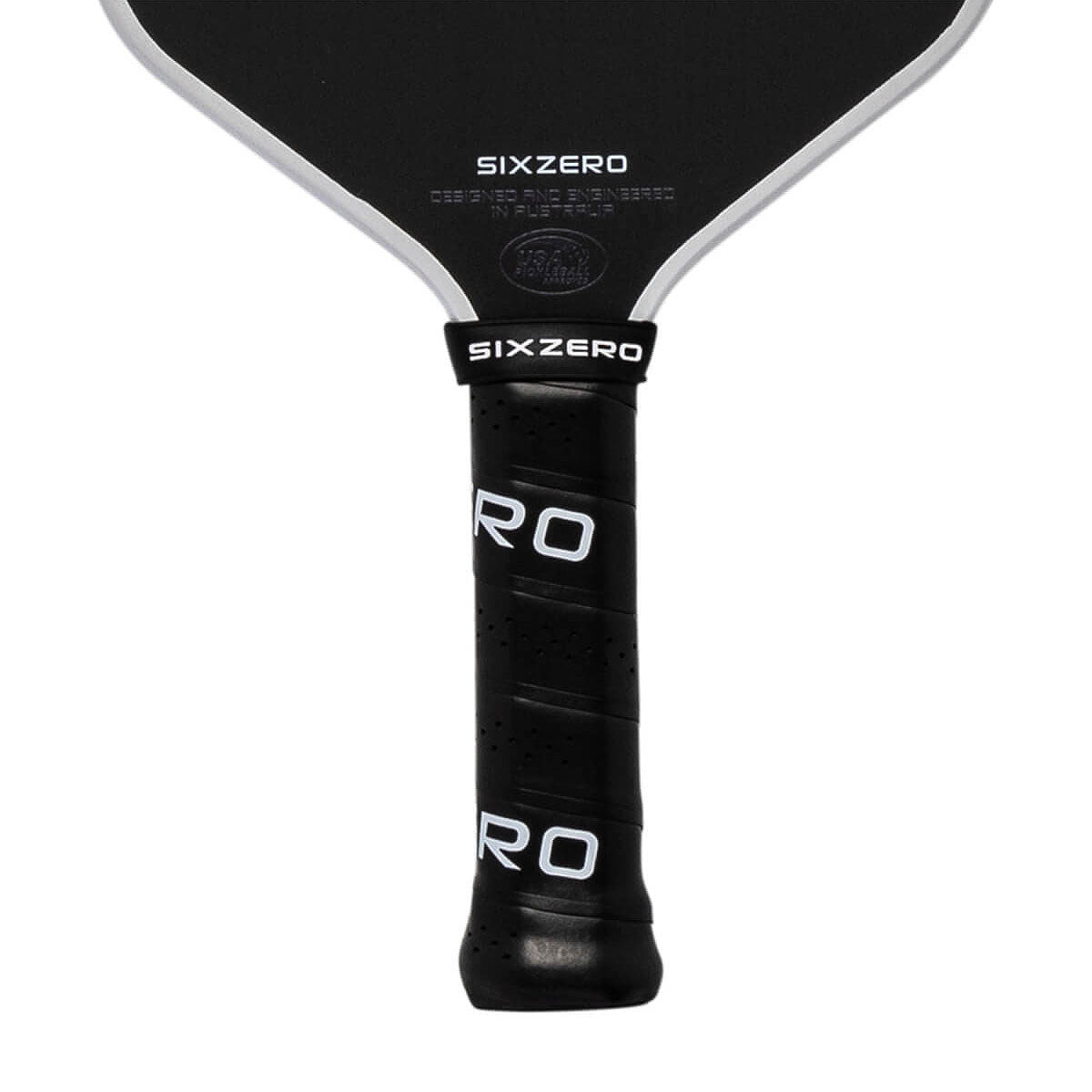 Six Zero Infinity Edgeless Double Black Diamond Control Pickleball Paddle - Black & White