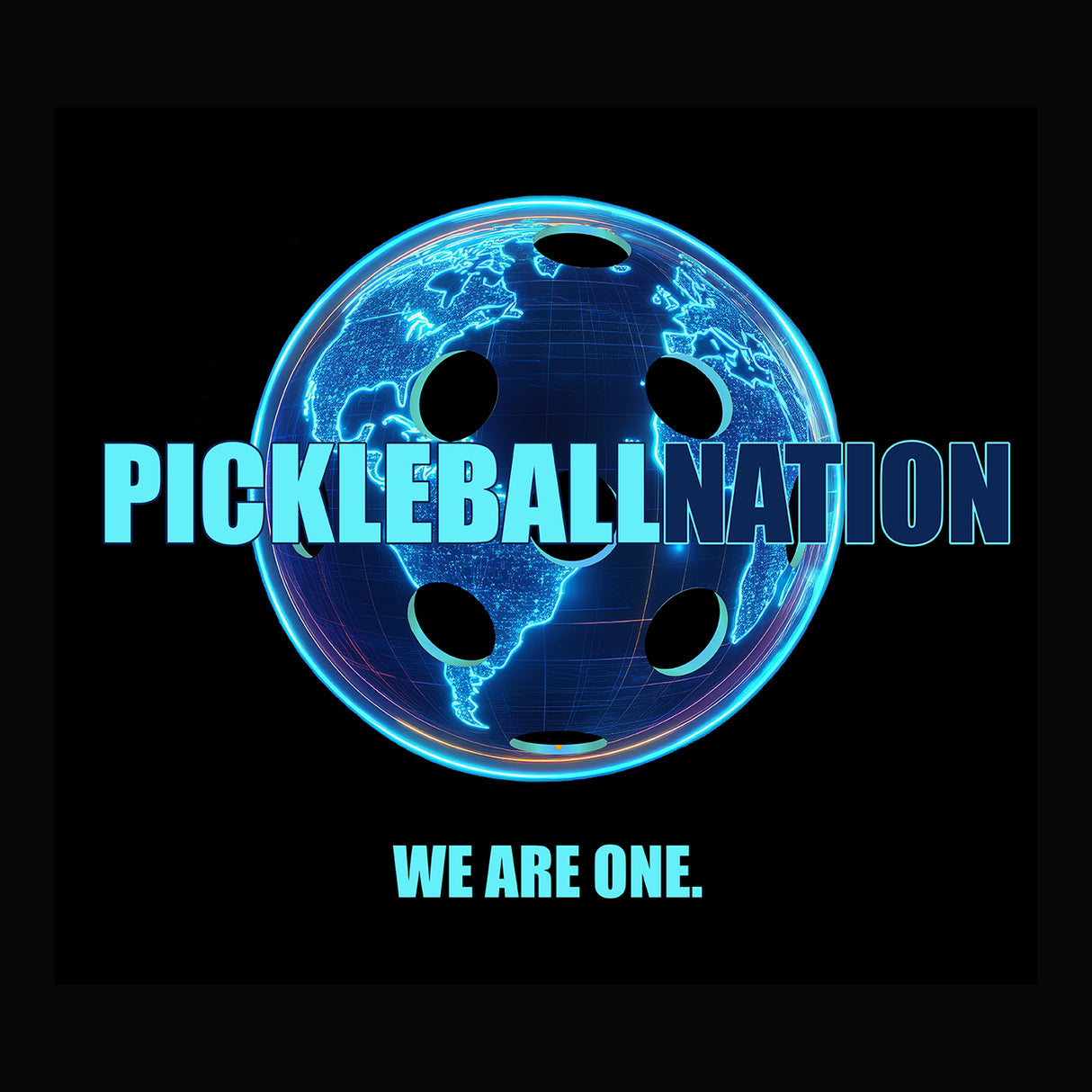 We Are One Pickleball Nation Graphic T-Shirt Logo