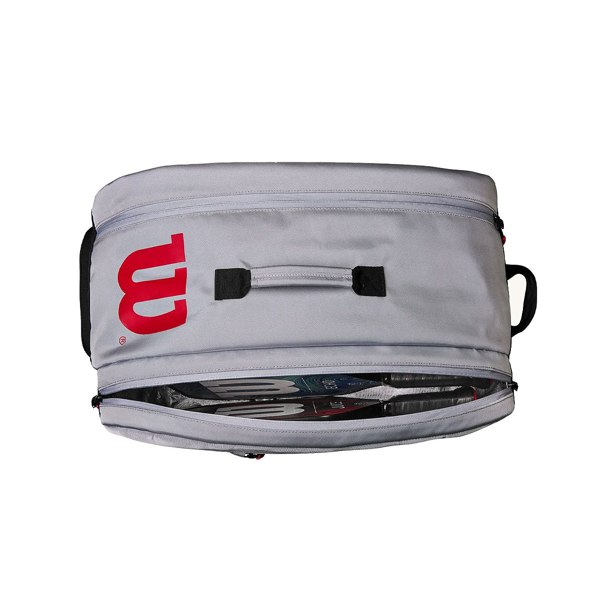 Wilson Supertour Pickleball Bag Gray Red Black Top