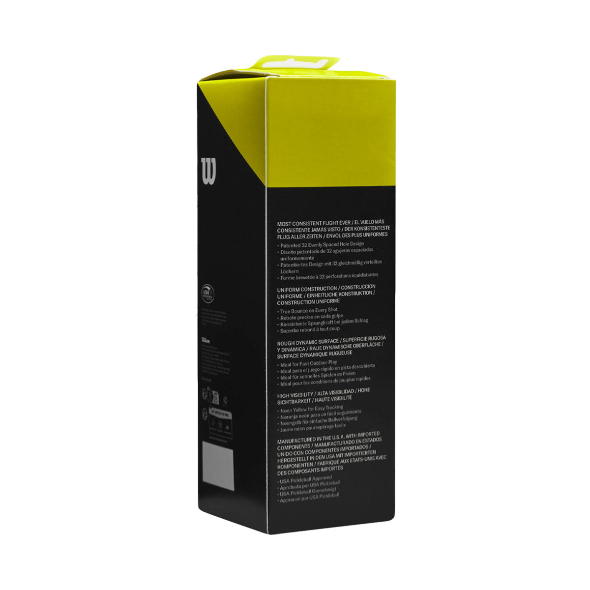 Wilson Tru 32 Outdoor Pickleballs Box Back