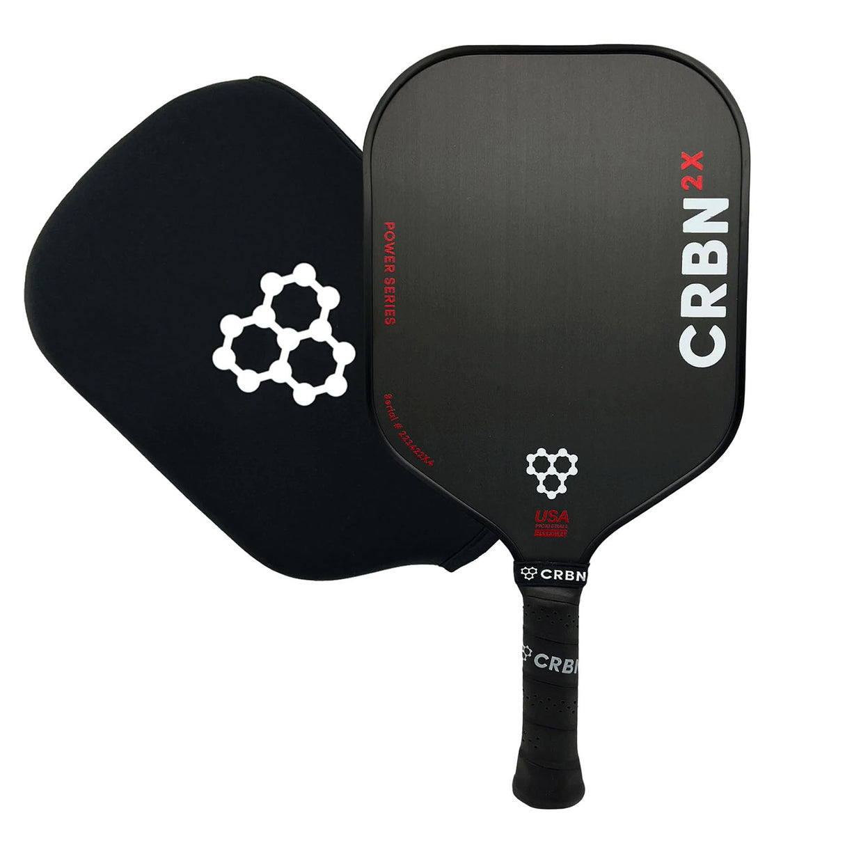CRBN 2X Power Series Square Pickleball Paddle with cover