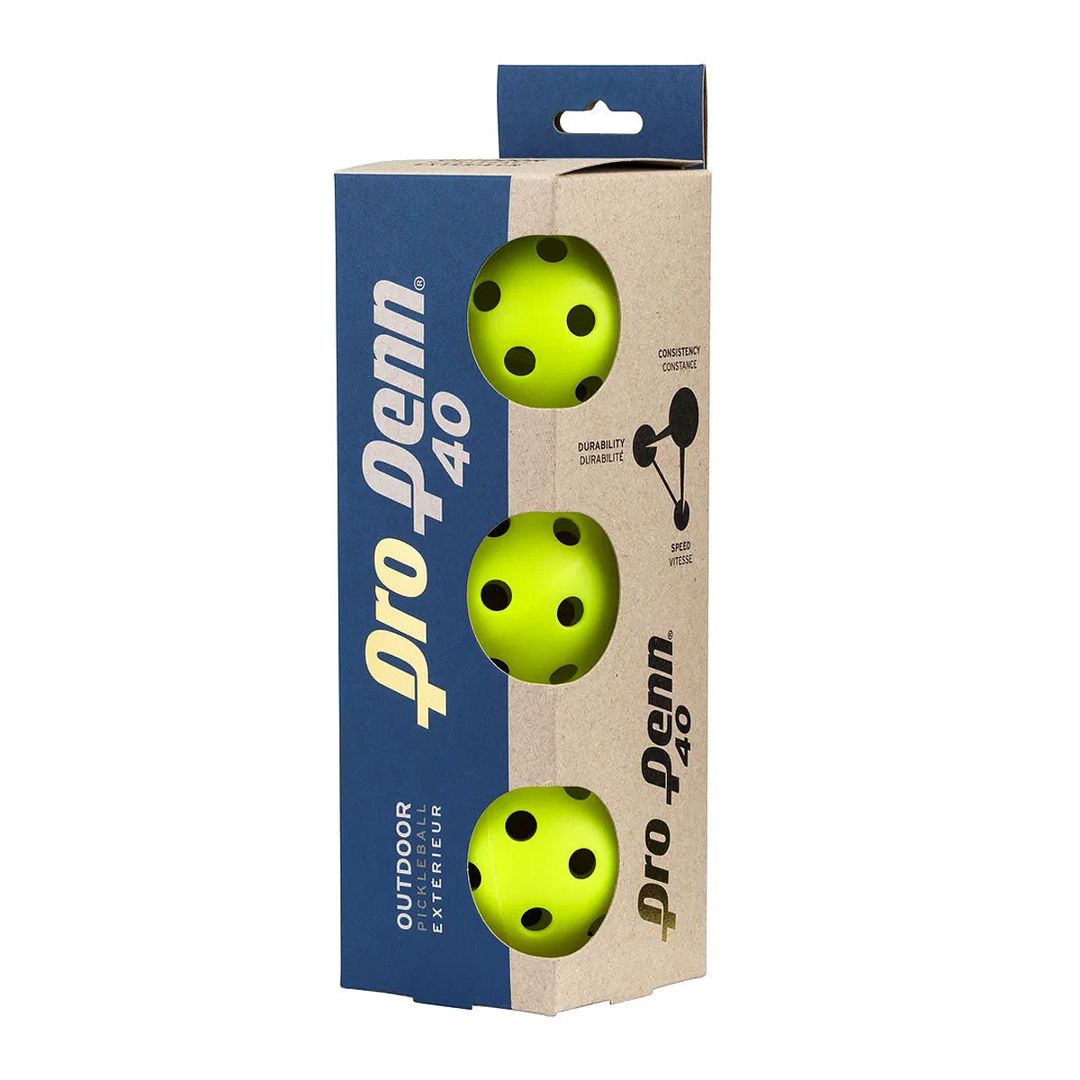 Pro Penn 40 Outdoor Pickleballs 3 Pack