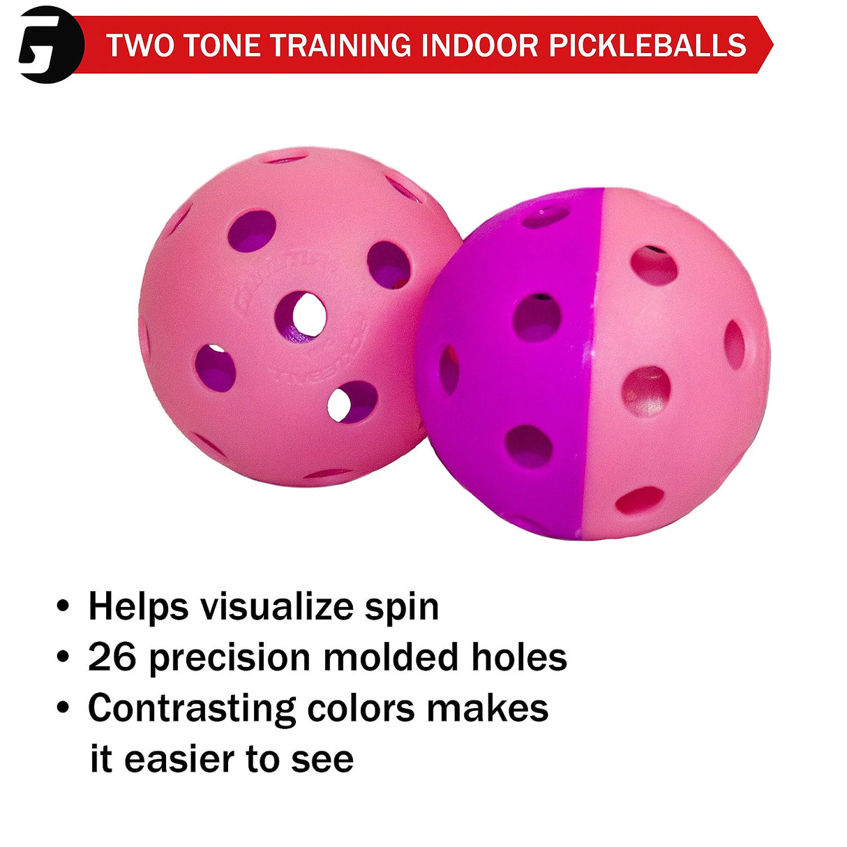 GAMMA Two-Tone Indoor Training Pickleballs Spec
