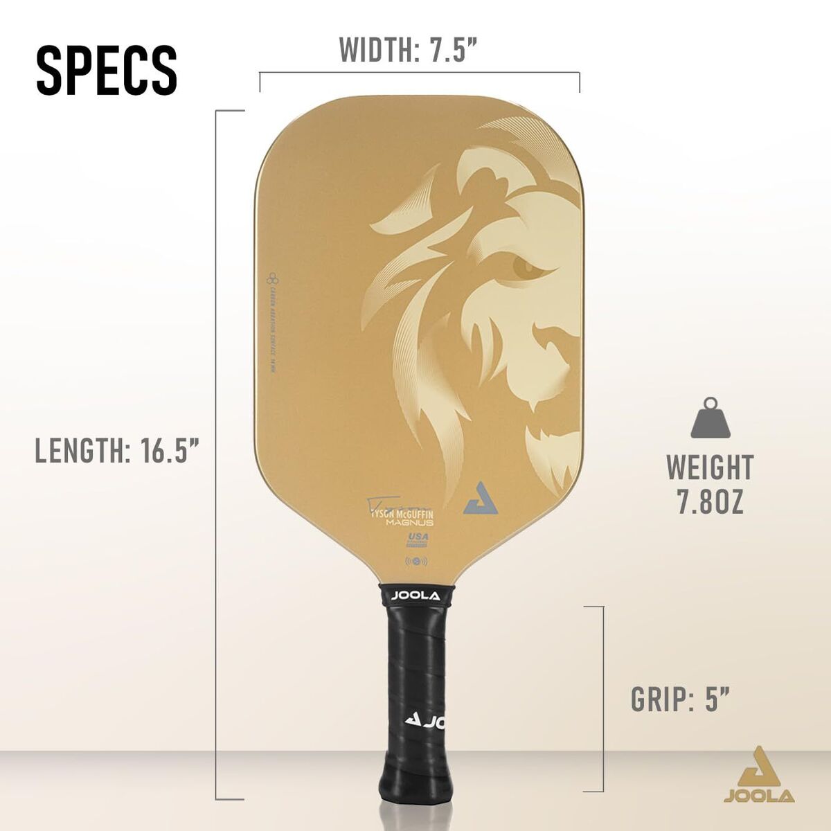 JOOLA Tyson McGuffin Magnus CAS 14 Pickleball Paddle Specs