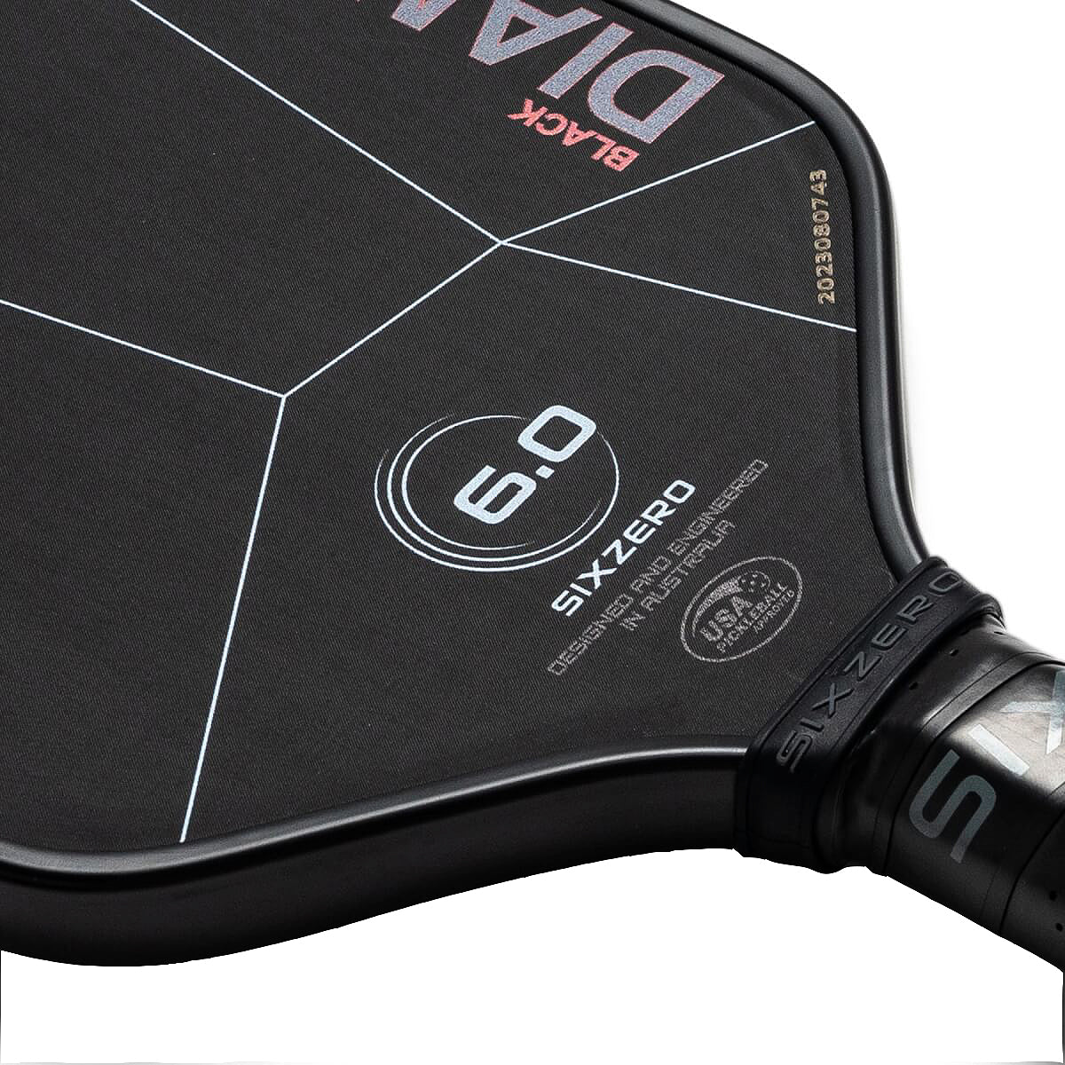 Six Zero Black Diamond Power Pickleball Paddle Face