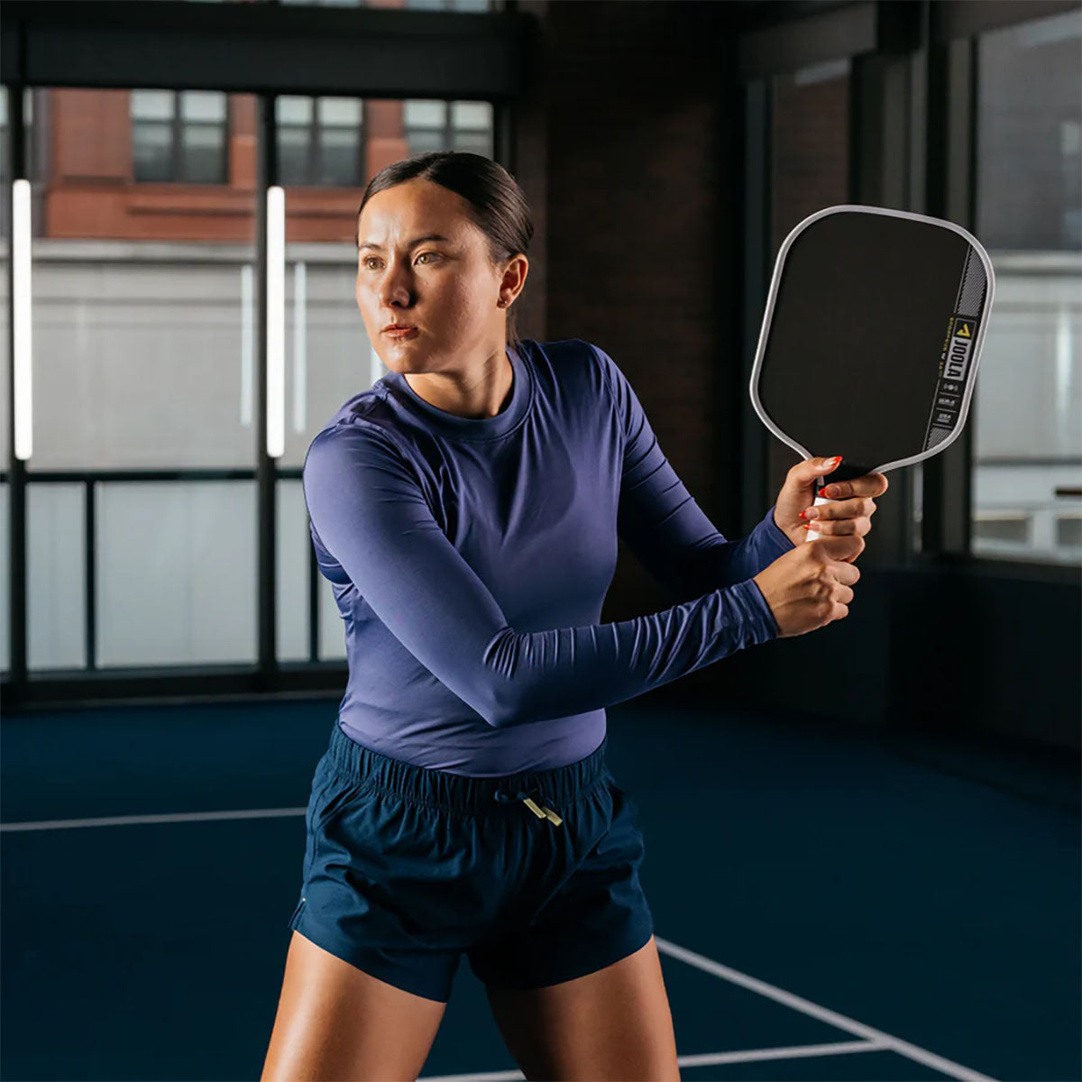 JOOLA Anna Bright Scorpeus Pro IV 14mm Pickleball Paddle Action Pose