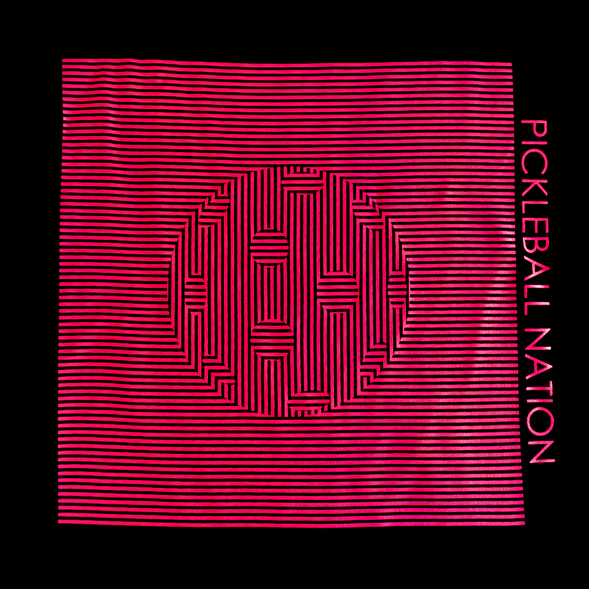 PIckleball Nation Ball Illusion Logo Design