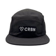 CRBN 5 Panel Runner Hat Black Front