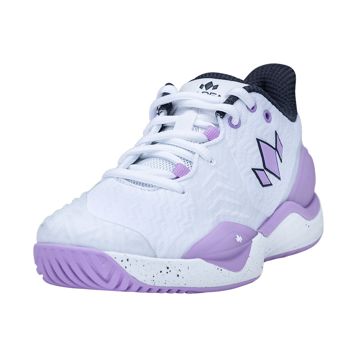 Diadem Court Burst Court Pickleball Shoe – Womens White Purple Front