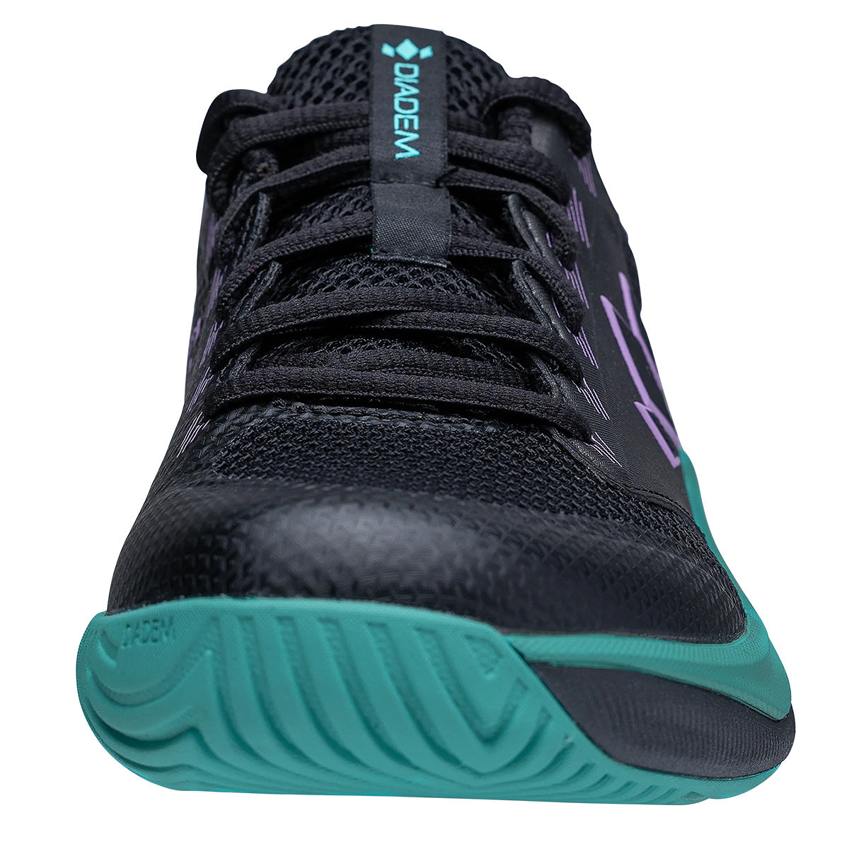Diadem Court Flo Men's Pickleball Shoe Black/Teal Laces