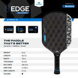 Diadem Edge Blucore Hybrid Pickleball Paddle 16mm Specs