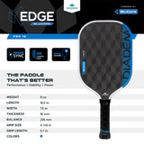 Diadem Edge Blucore Pro Pickleball Paddle Specs 16mm