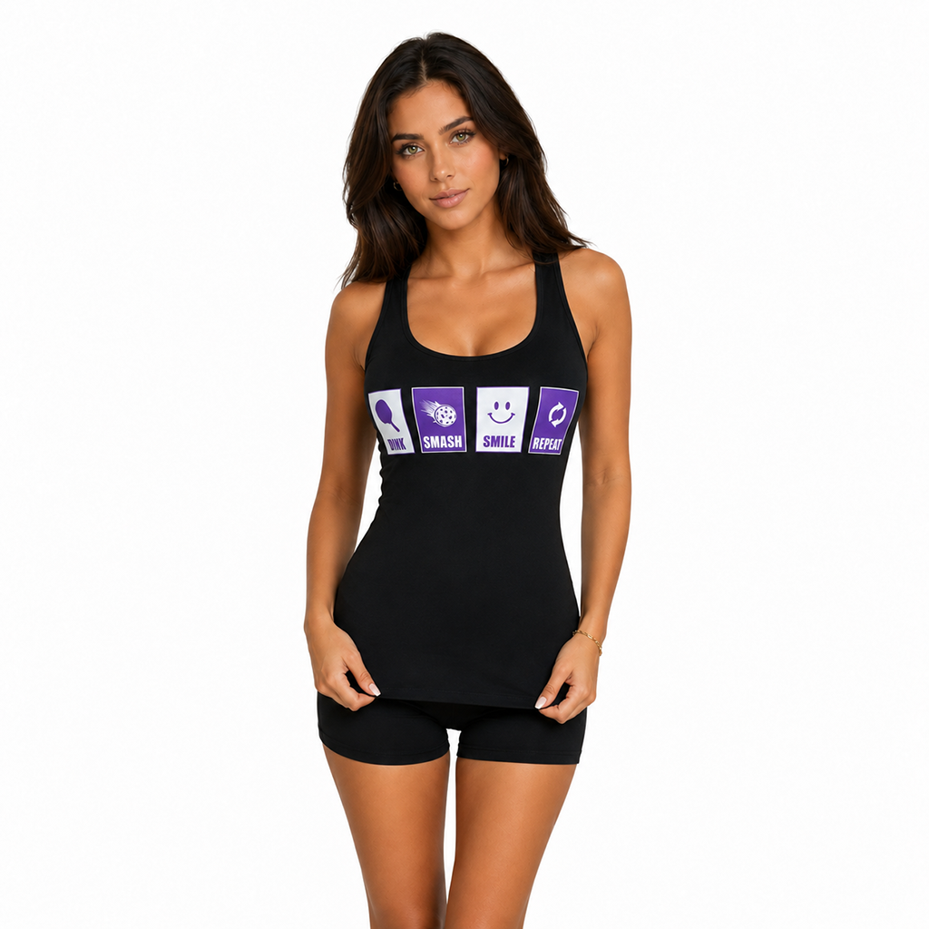 Dink, Smash, Smile Repeat Women’s Racerback Tank