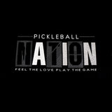 Feel the Love Play the Game Pickleball Nation Graphic T-Shirt Logo