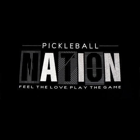 Feel the Love Play the Game Pickleball Nation Graphic T-Shirt Logo