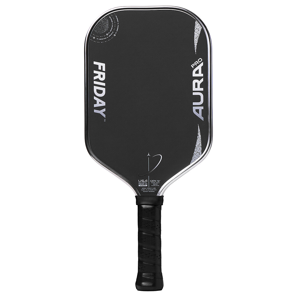 Friday Aura Pro Elongated Pickleball Paddle Metallic Eclipse Front
