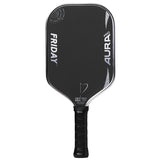 Friday Aura Pro Elongated Pickleball Paddle Metallic Eclipse Front