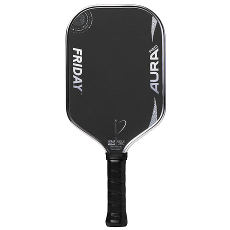 Friday Aura Pro Elongated Pickleball Paddle Metallic Eclipse Front