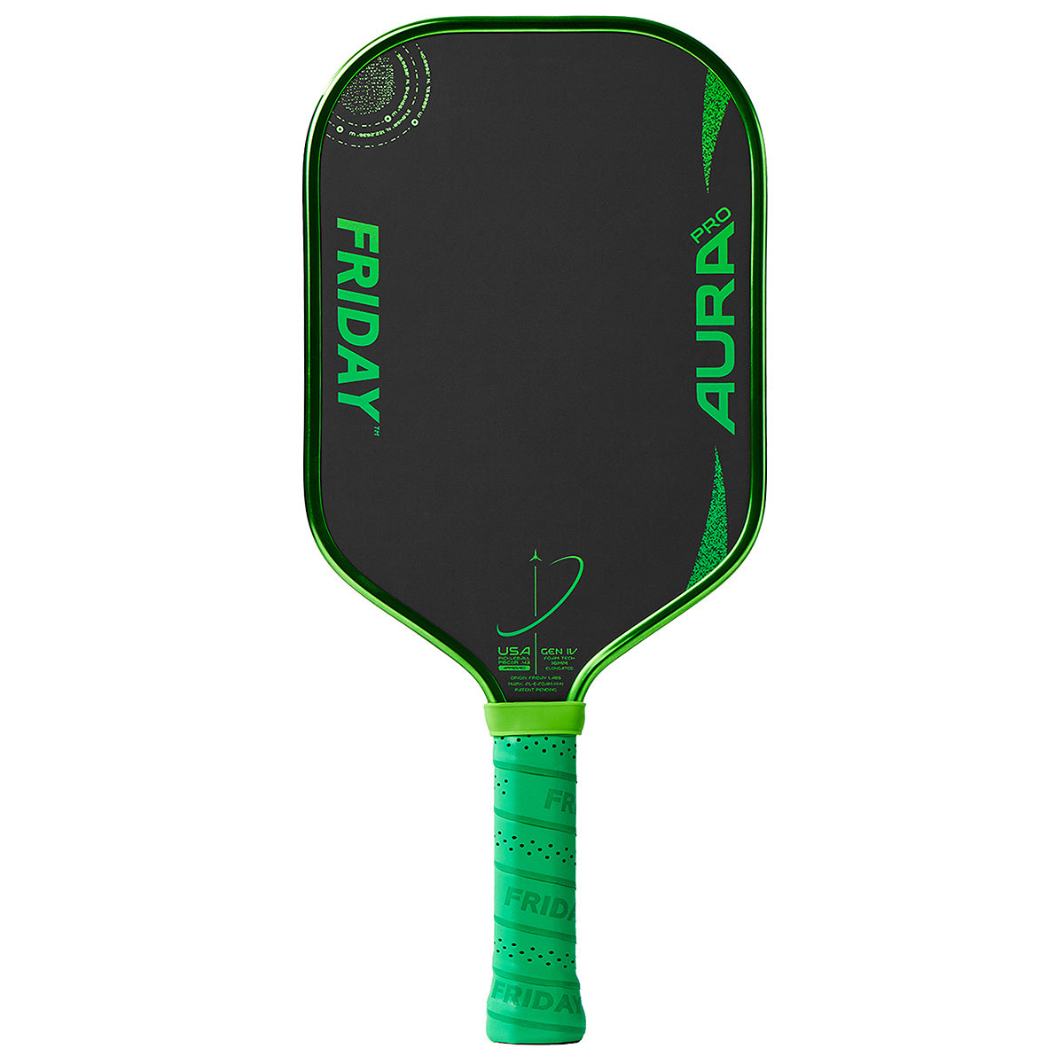 Friday Aura Pro Elongated Pickleball Paddle Metallic Terra Front