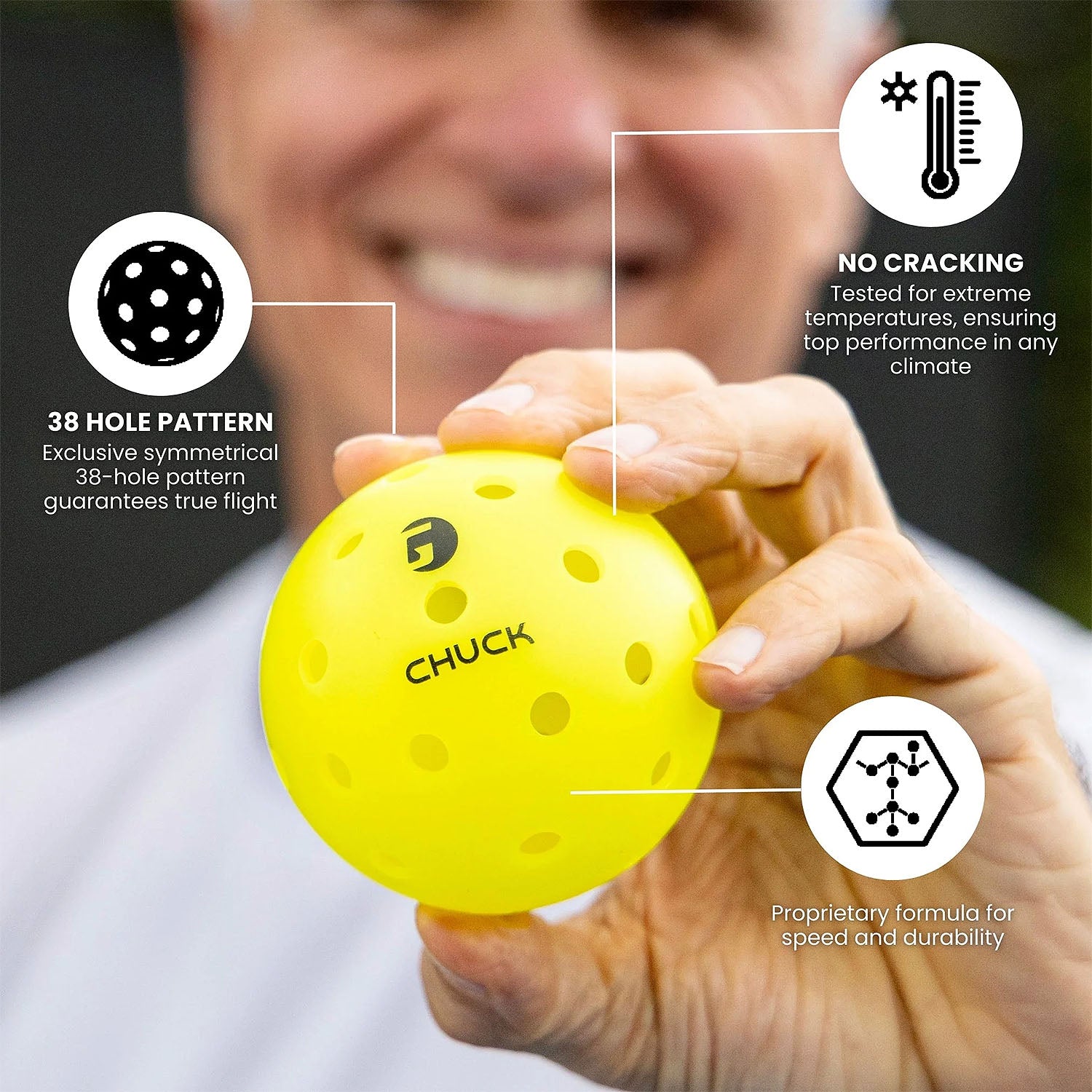 Gamma Chuck Outdoor Pickleballs - Thumbnail 3