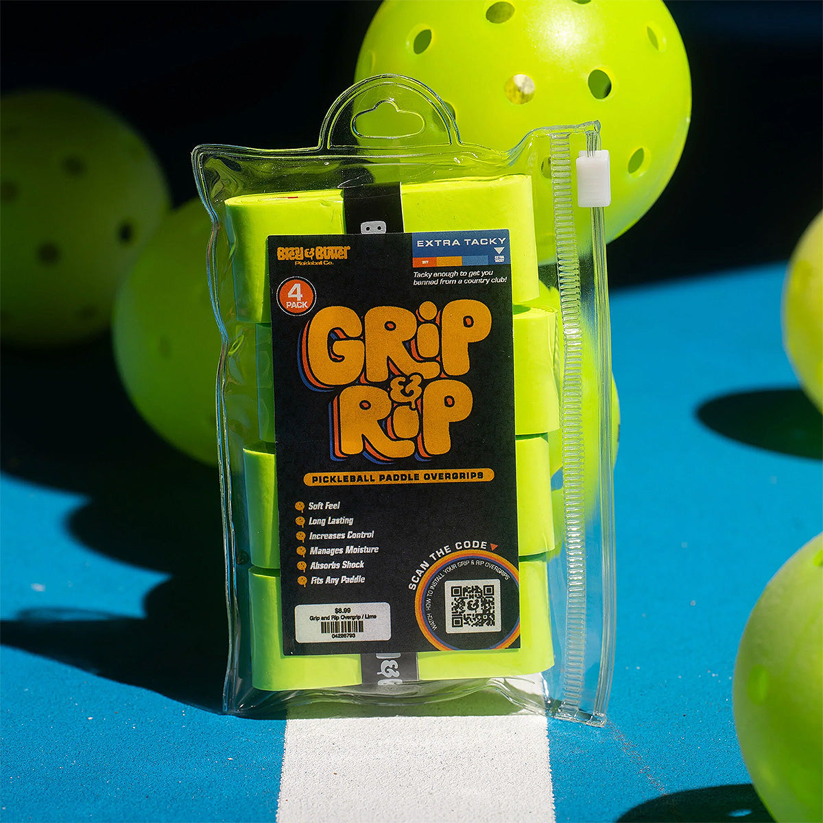 Bread & Butter Grip & Rip Tacky Overgrip Key Lime