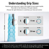 Hesacore Pickleball Gel Grip Blue Specs