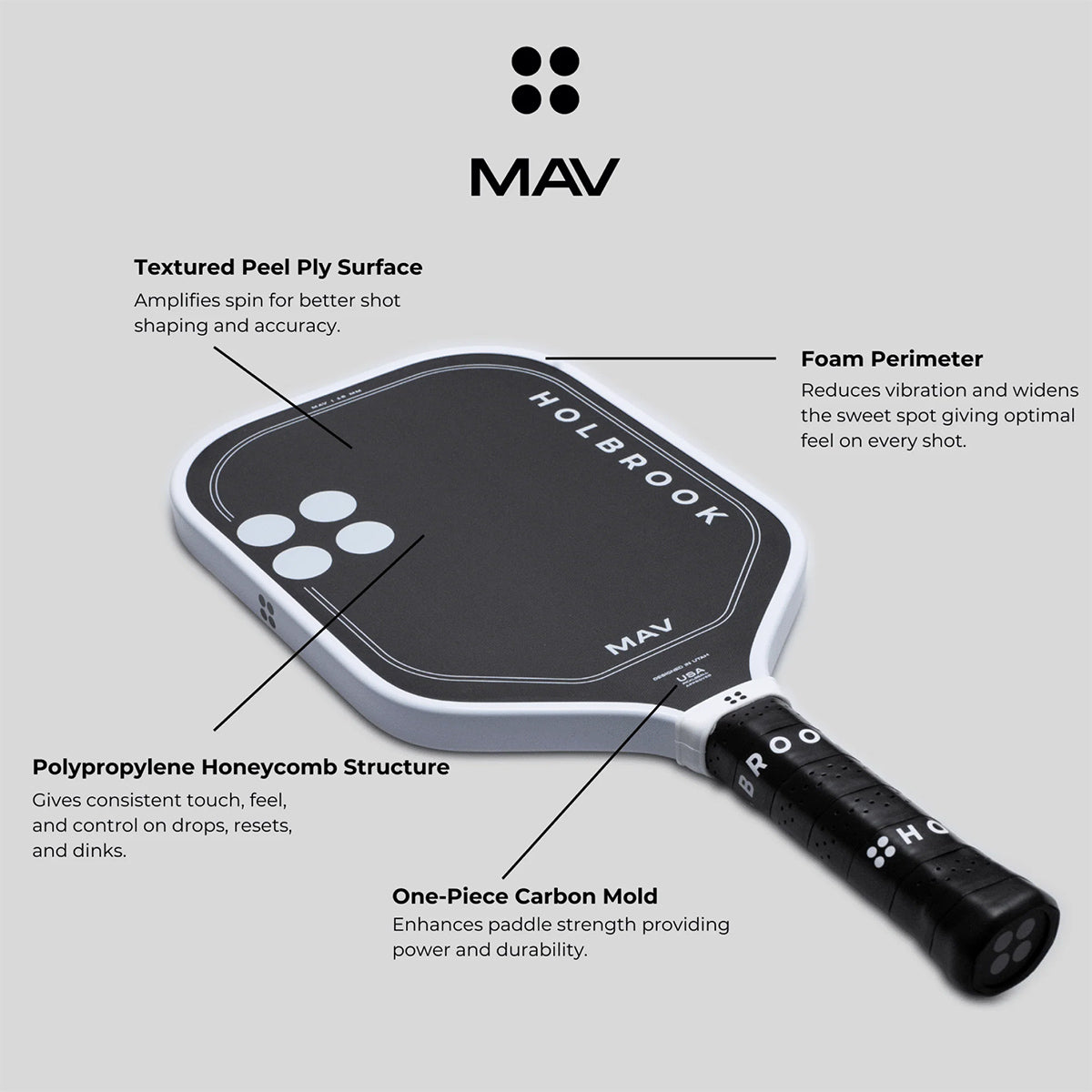 マロ Holbrook Mav 16mm Pickleball Paddle - Pickleball Nation