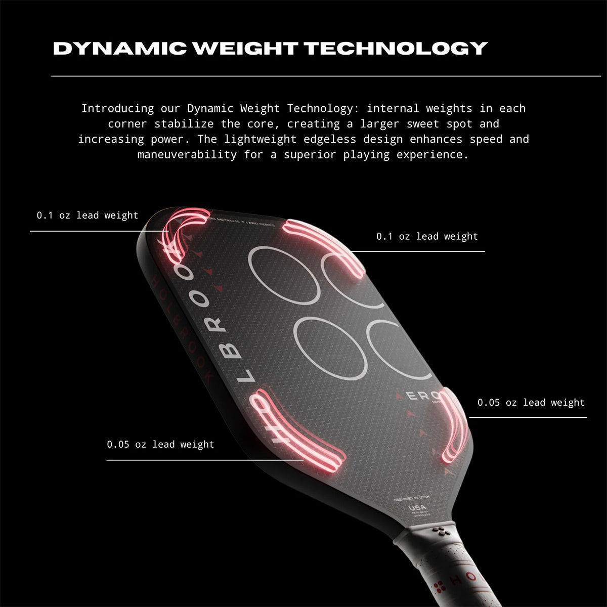 Holbrook Aero S 16mm Pickleball Paddle