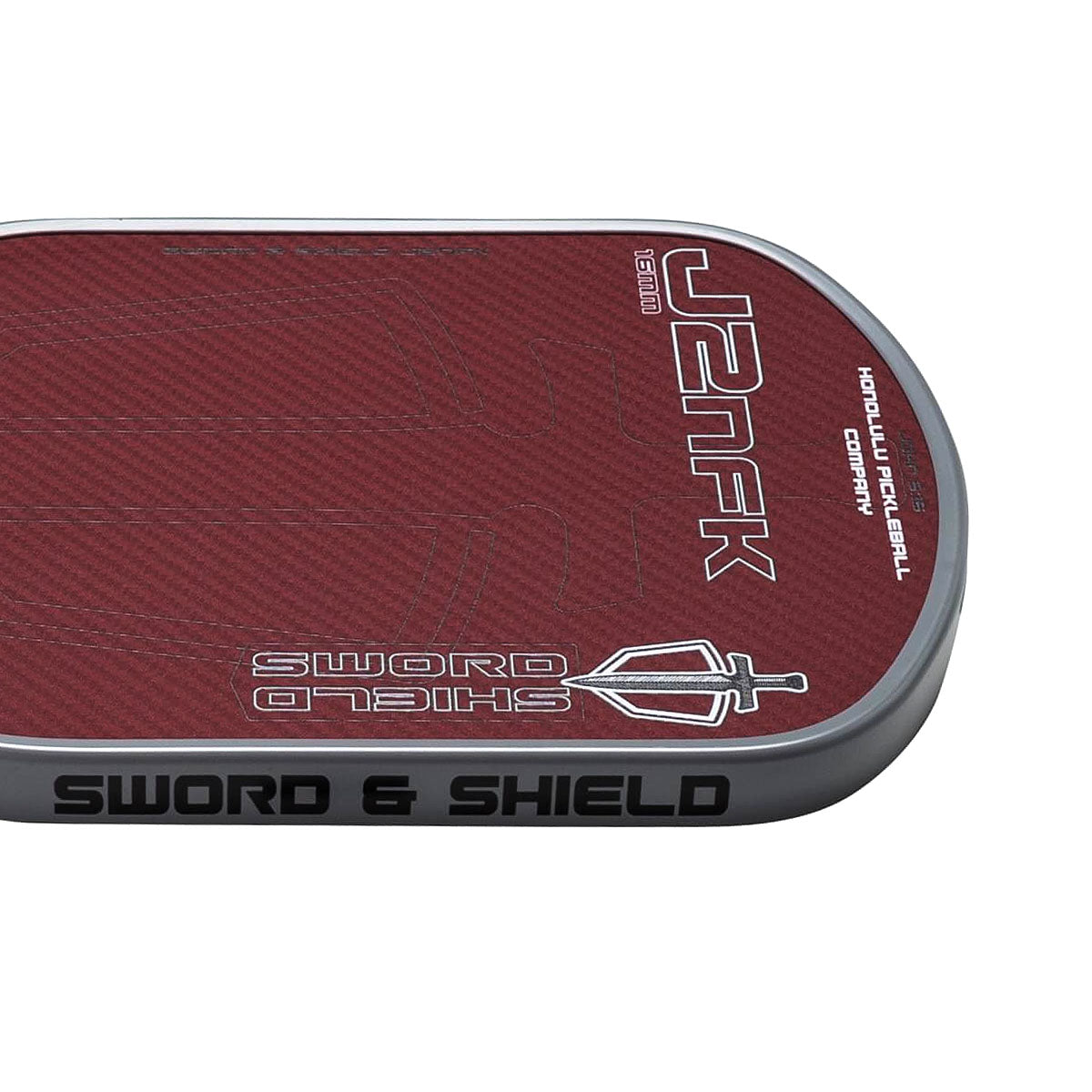 Honolulu Sword & Shield J2NFK Pickleball Paddle Close Up