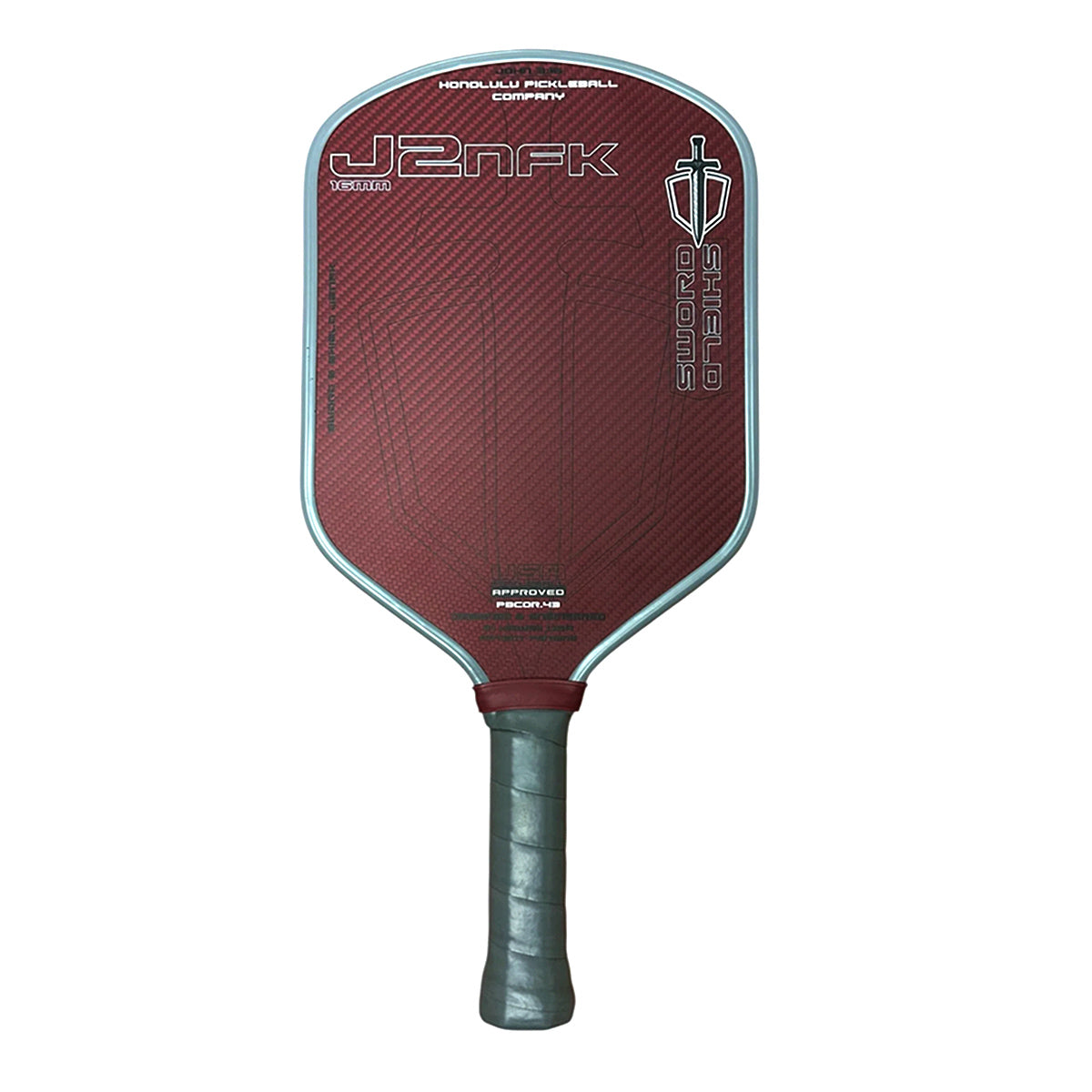 Honolulu Sword & Shield J2NFK Pickleball Paddle Red