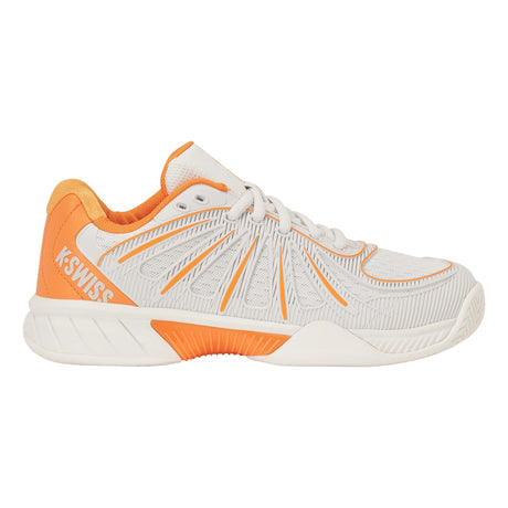 K-Swiss Women’s Express Light 2 Pickleball Shoe Blanc De Blanc/Blazing Orange Front