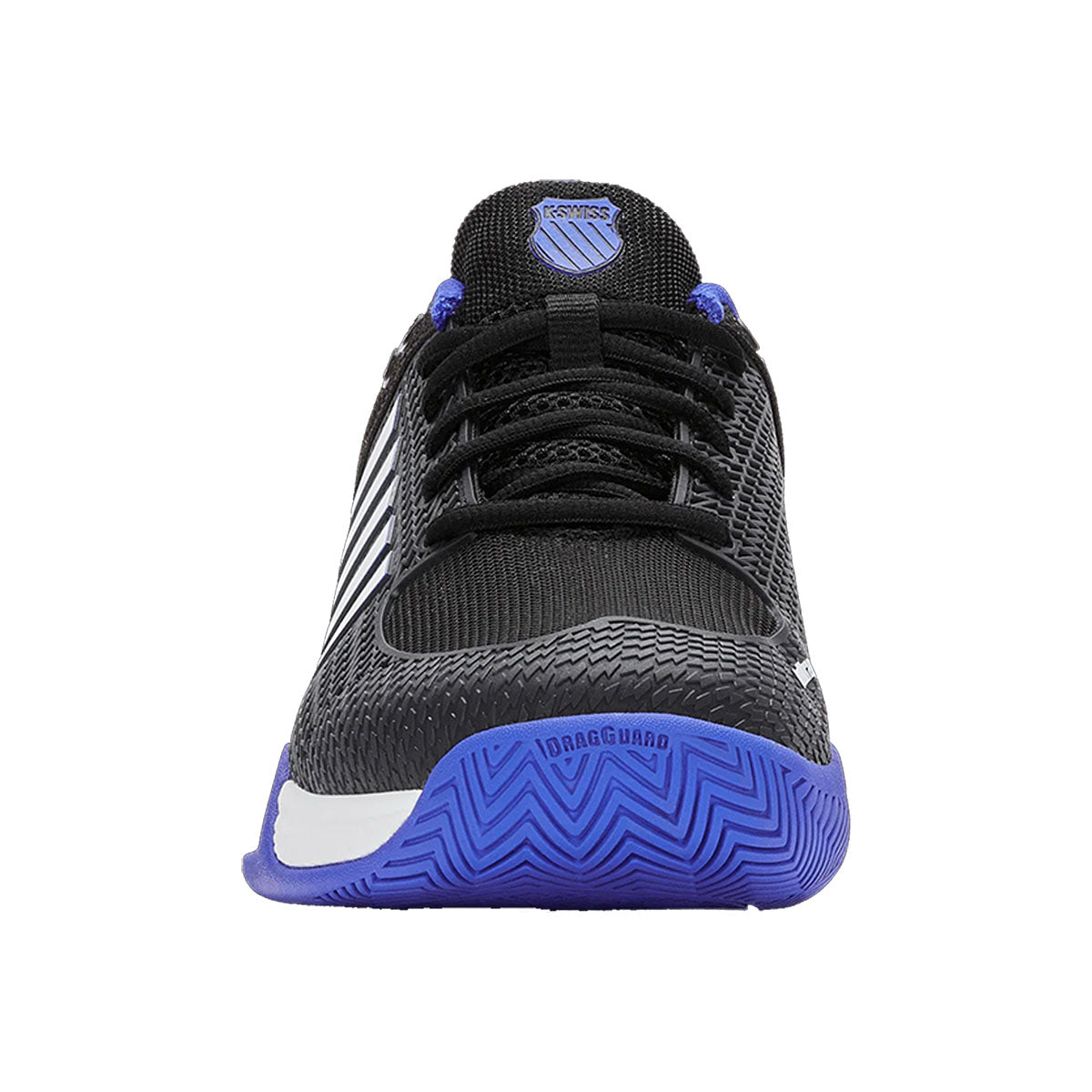 K-Swiss Men’s Express Light Pickleball Shoe Black/White/Dazzling Blue Laces