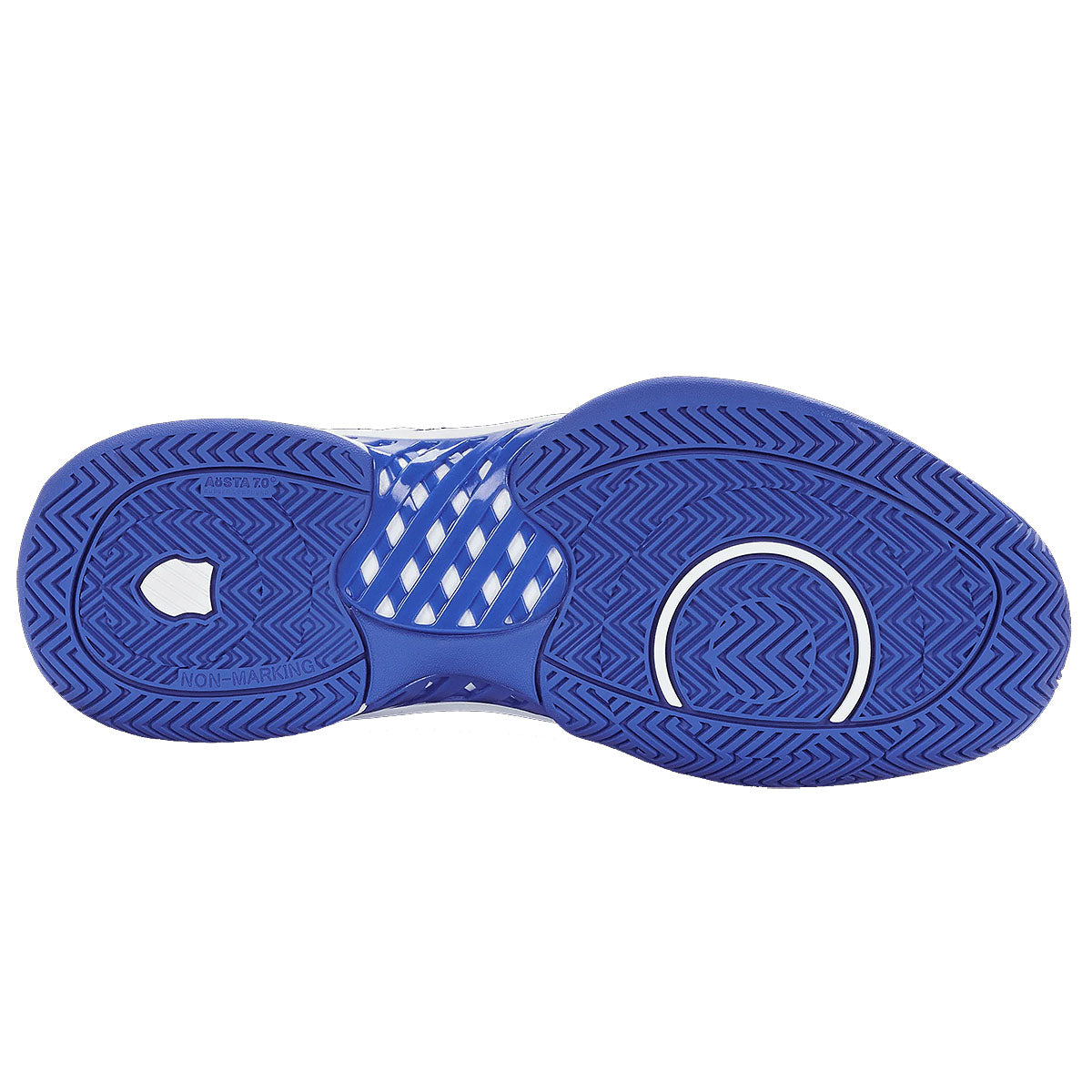 K-Swiss Men’s Express Light 2E Wide Pickleball Shoe Black/White/Dazzling Blue Sole