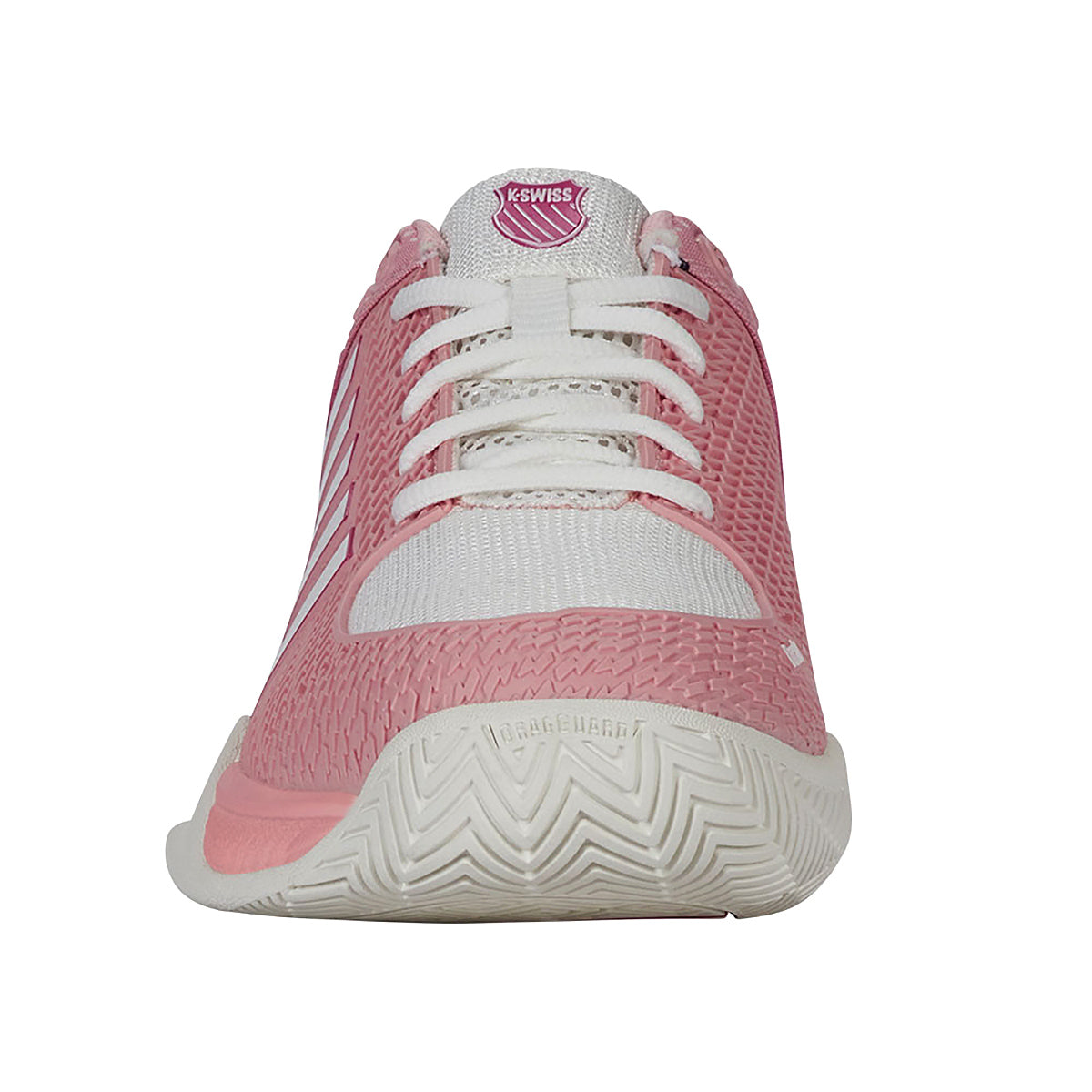 K-Swiss Women’s Express Light Pickleball Shoe Raspberry Sorbet/Cloud Dancer Laces
