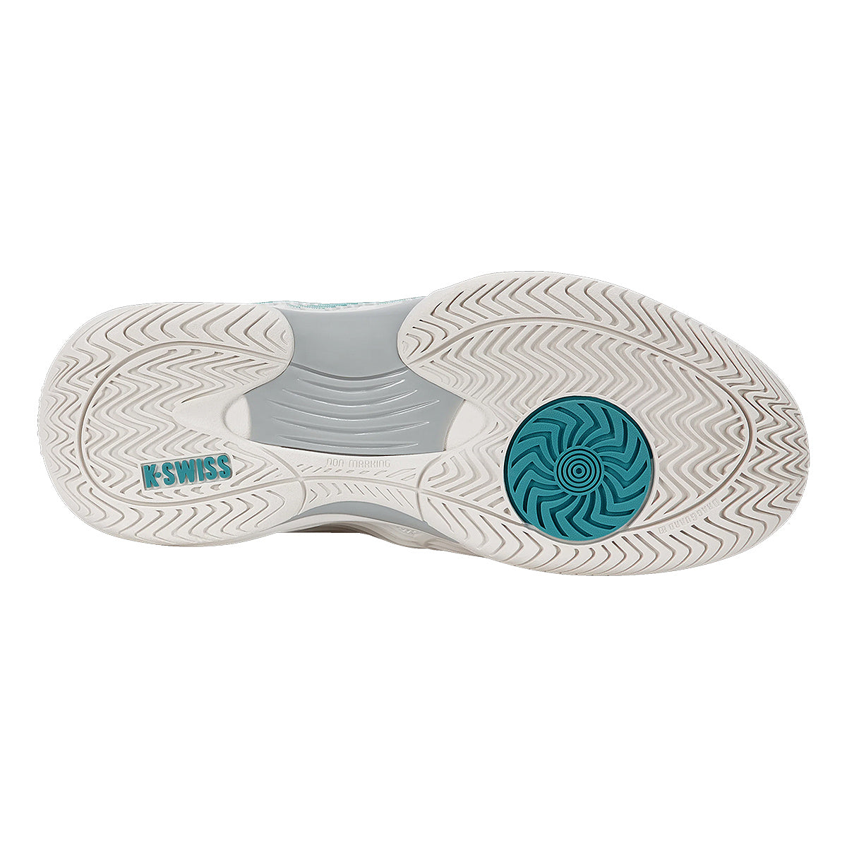 K-Swiss Women’s Hypercourt Express 3 Blanc De Blanc/Glacier Gray/Baltic Sole