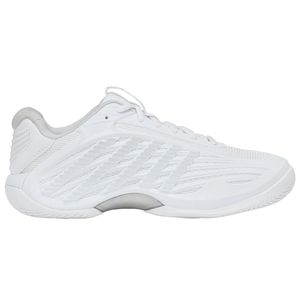 K-Swiss Women’s Hypercourt Express 3 White Dawn Blue Silver Front