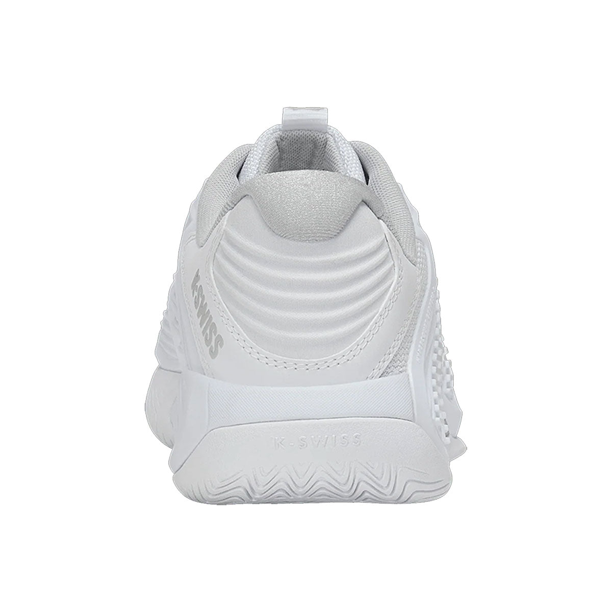 K-Swiss Women’s Hypercourt Express 3 White Dawn Blue Silver Heel