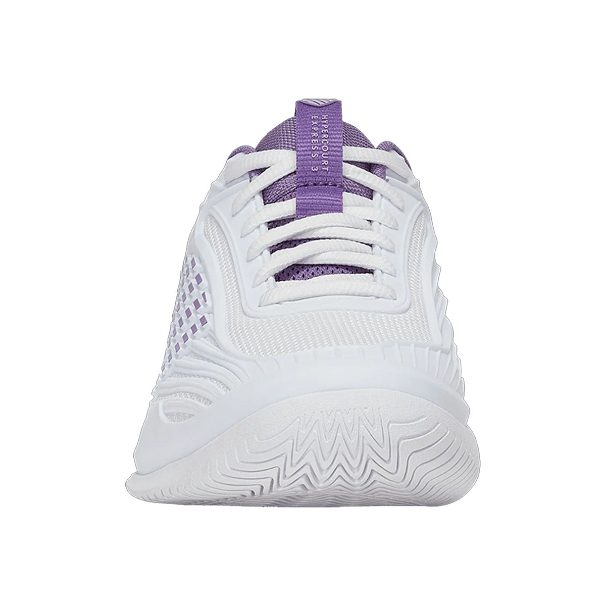 K-Swiss Women’s Hypercourt Express 3 White Purple Haze Lunar Rock Laces