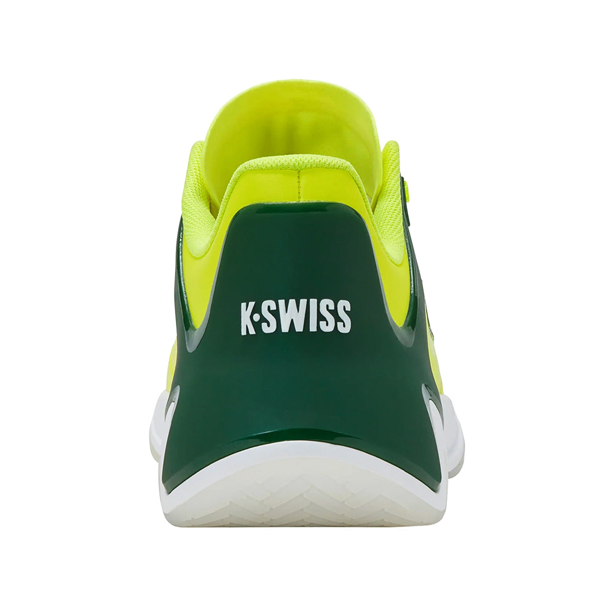 K-Swiss K-Frame Men’s Pickleball Shoes Neon Lime Eden White Heel