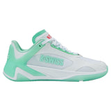 K-Swiss K-Frame Women’s Pickleball Shoes White Neon Mint Hot Neon Pink Front
