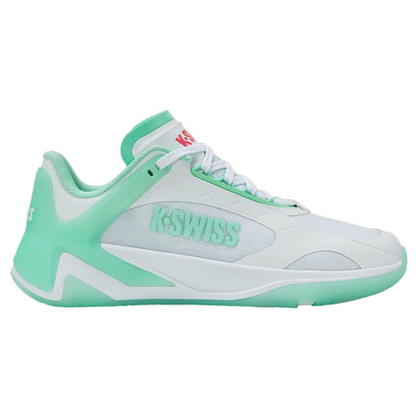 K-Swiss K-Frame Women’s Pickleball Shoes White Neon Mint Hot Neon Pink Front