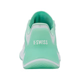 K-Swiss K-Frame Women’s Pickleball Shoes White Neon Mint Hot Neon Pink  Heel