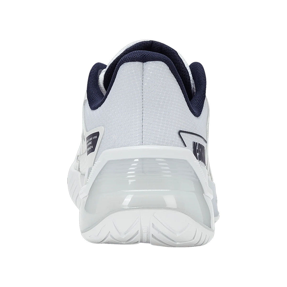 K-Swiss Men’s Ultrashot 4 Pickleball Shoe White Peacoat Heel