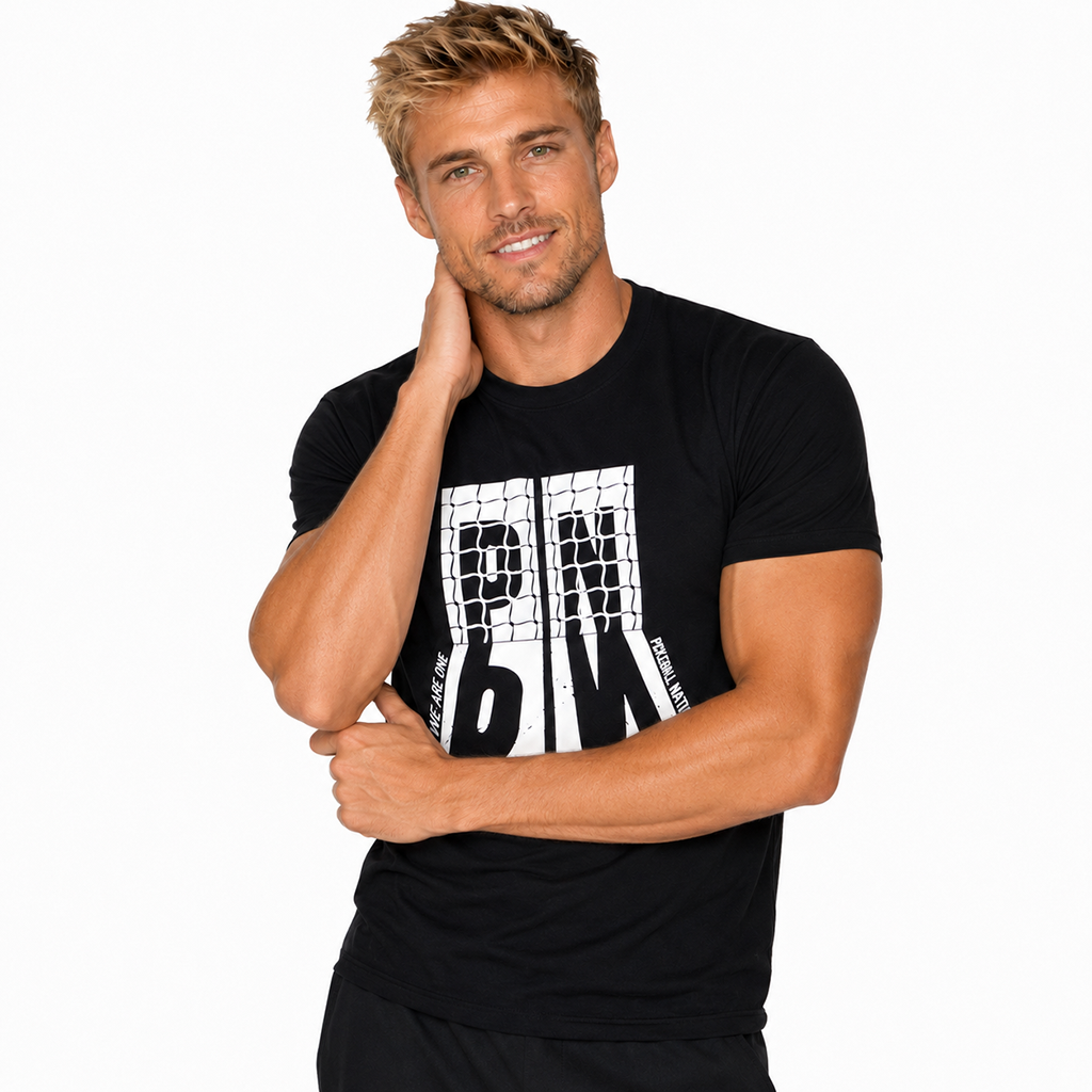 Pickleball Nation Net Silhouette Graphic T-Shirt