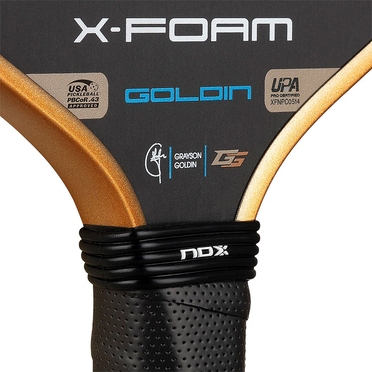 NOX X-Foam Goldin Elongated 14mm Pickleball Paddle Brand