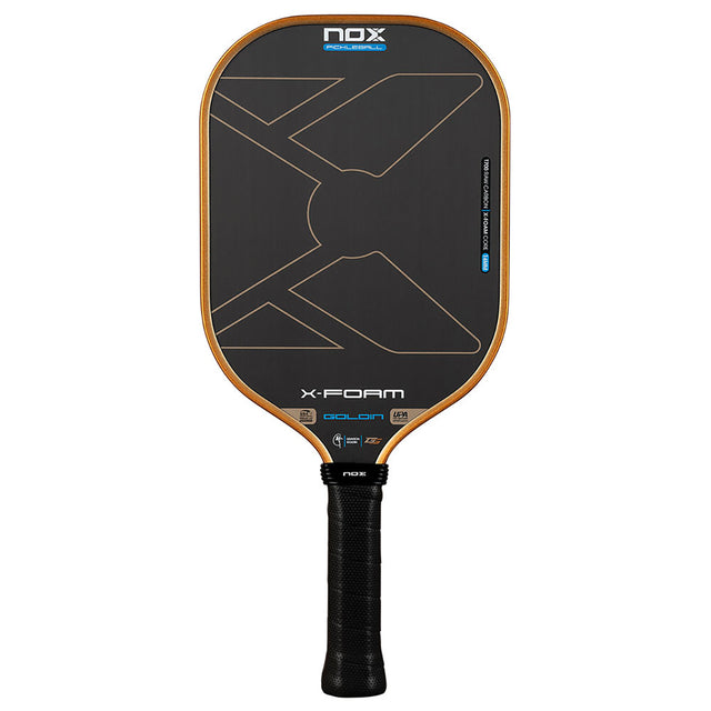 NOX X-Foam Goldin Elongated 14mm Pickleball Paddle Front